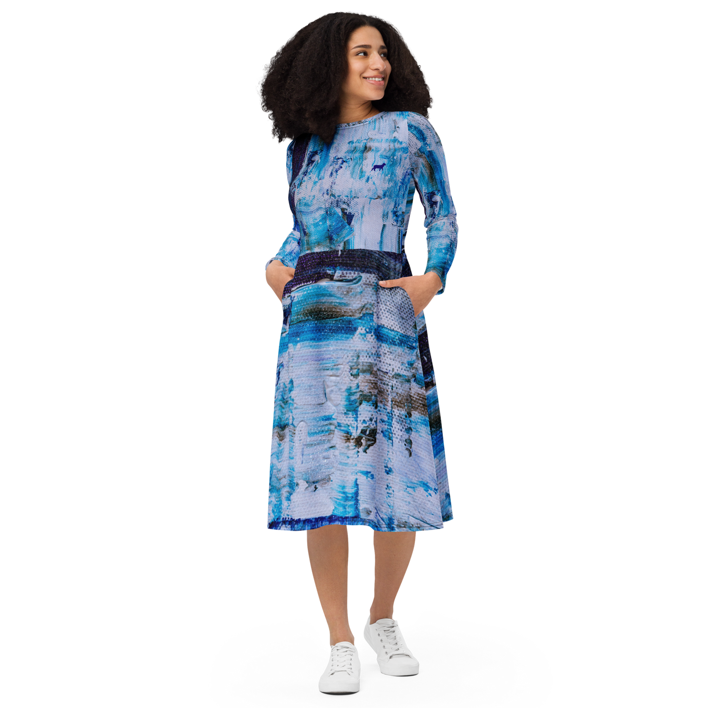 LambLike Blue Style Midi Dress