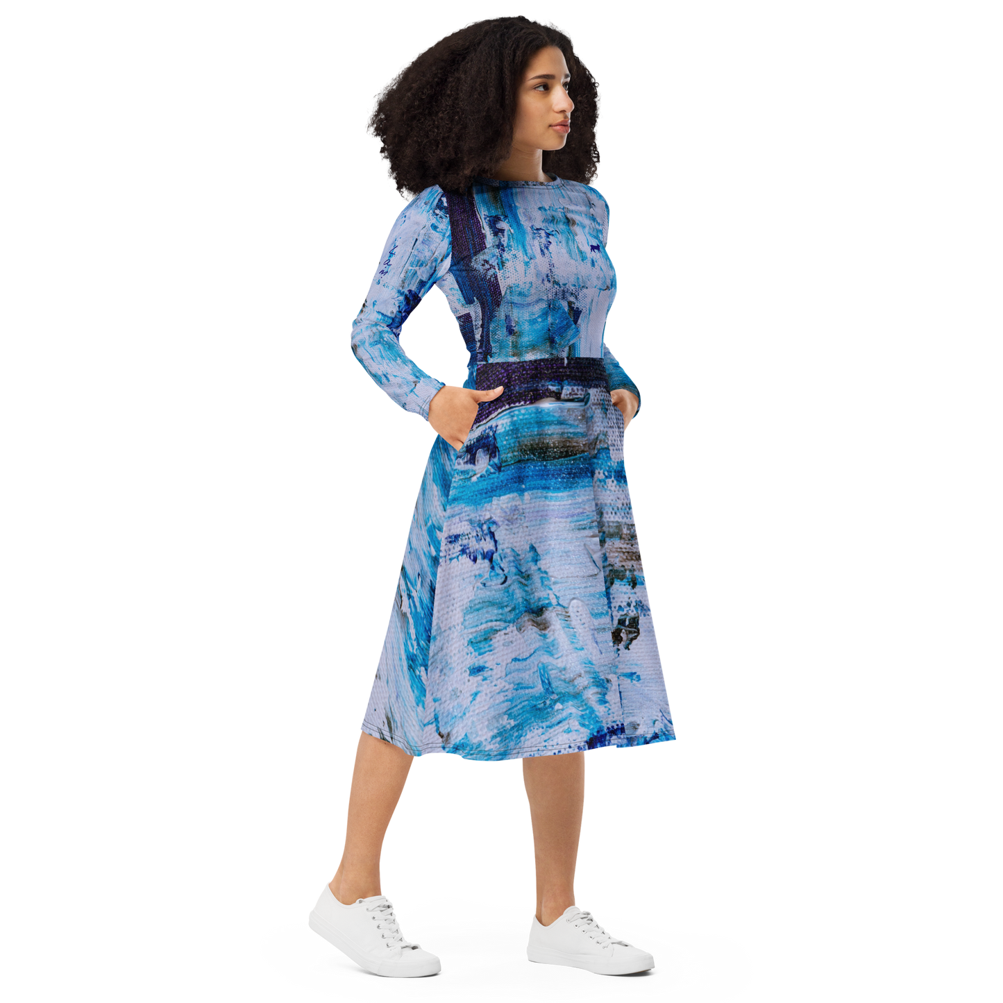 LambLike Blue Style Midi Dress