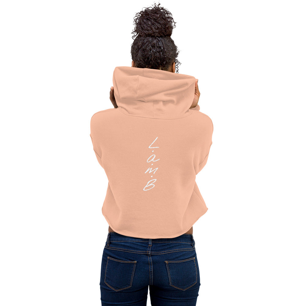 Women's Lamb Crop Hoodie (White) - Lamb Fashion Store