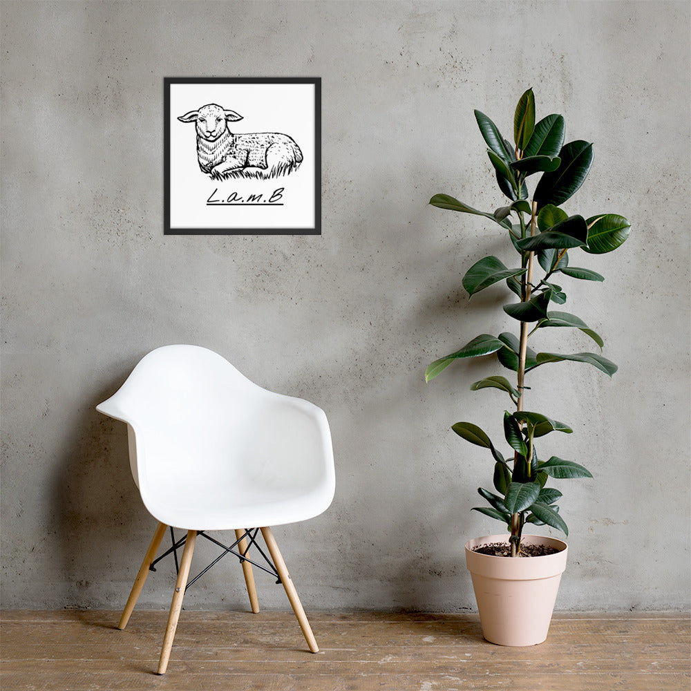 Lamb Framed Photo Paper Poster - Lamb Fashion Store