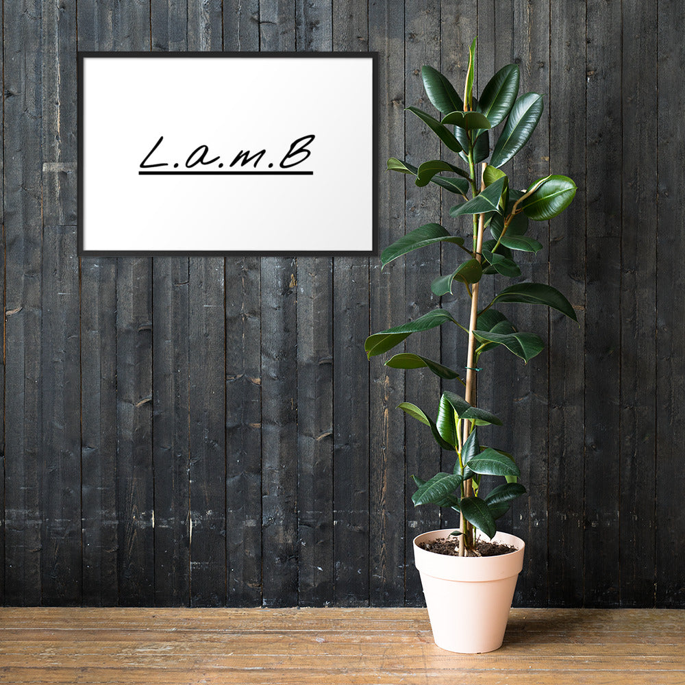 Lamb Framed Matte Paper Poster - Lamb Fashion Store