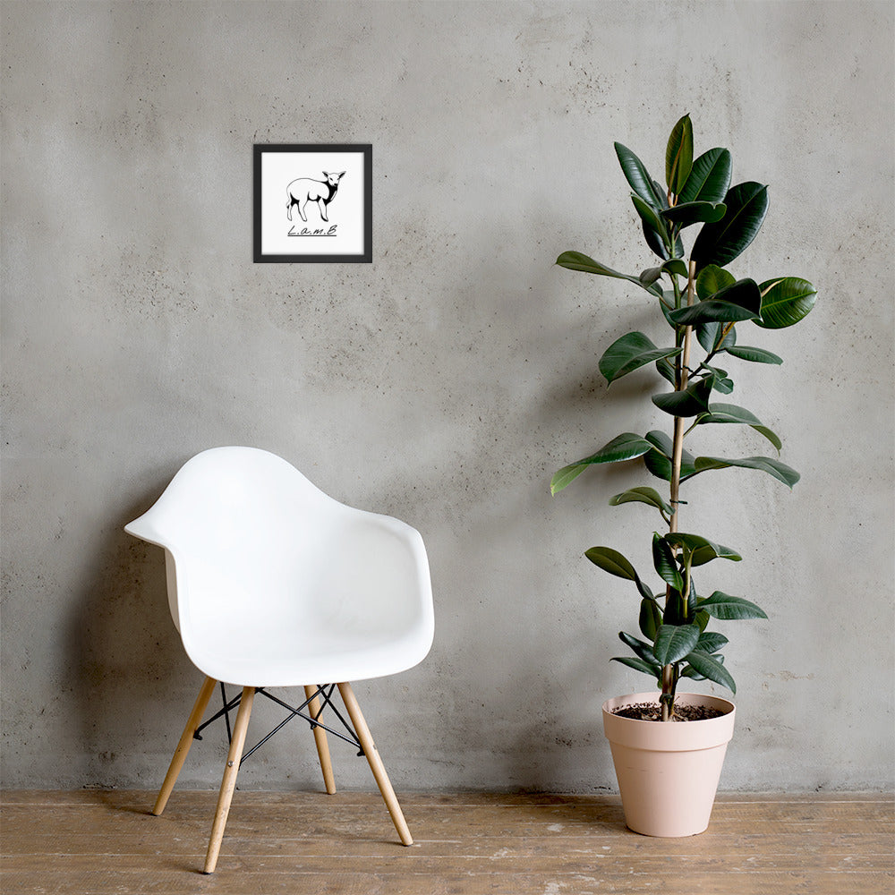 Lamb Framed Photo Paper Poster - Lamb Fashion Store