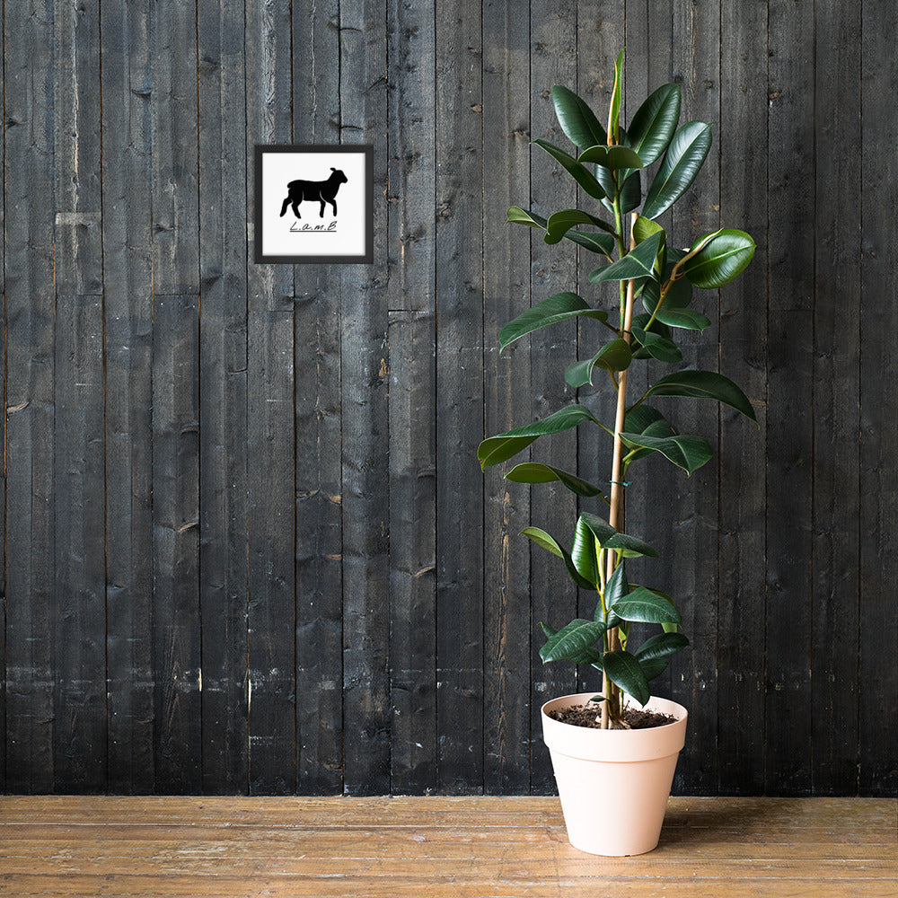 Lamb Framed Photo Paper Poster - Lamb Fashion Store