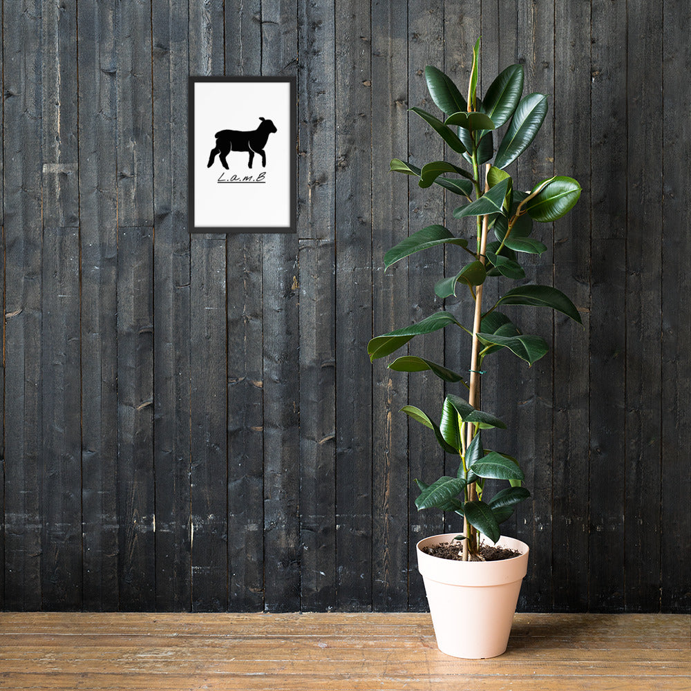 Lamb Framed Photo Paper Poster - Lamb Fashion Store