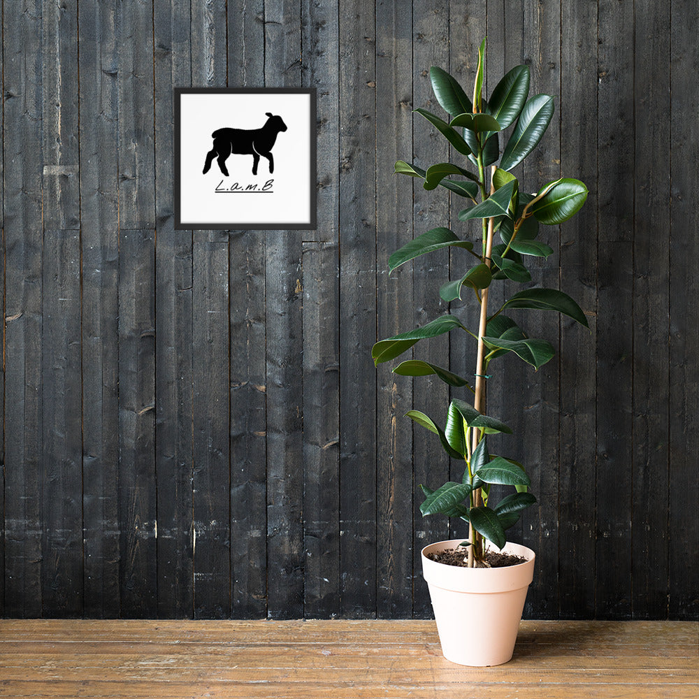 Lamb Framed Photo Paper Poster - Lamb Fashion Store