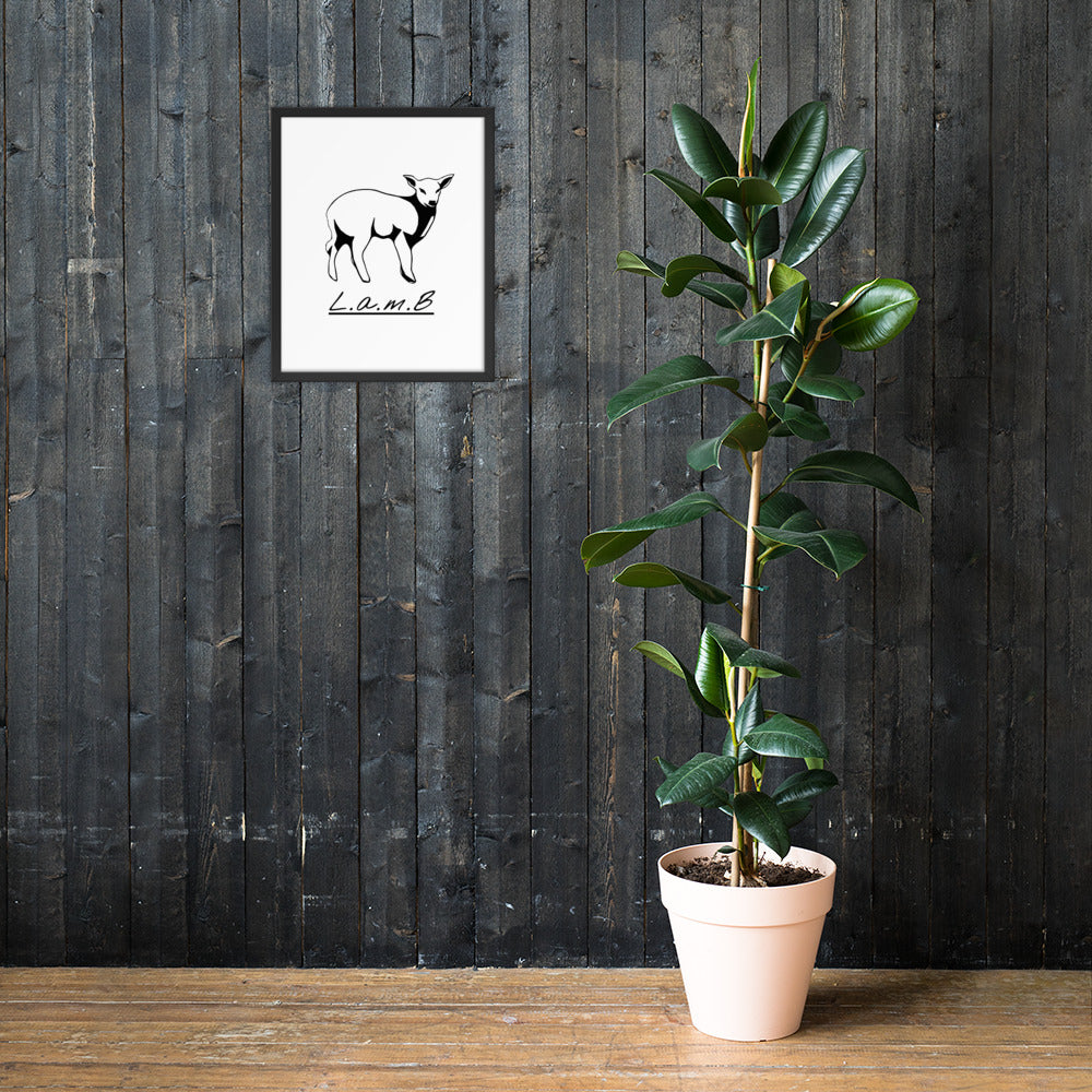 Lamb Framed Photo Paper Poster - Lamb Fashion Store