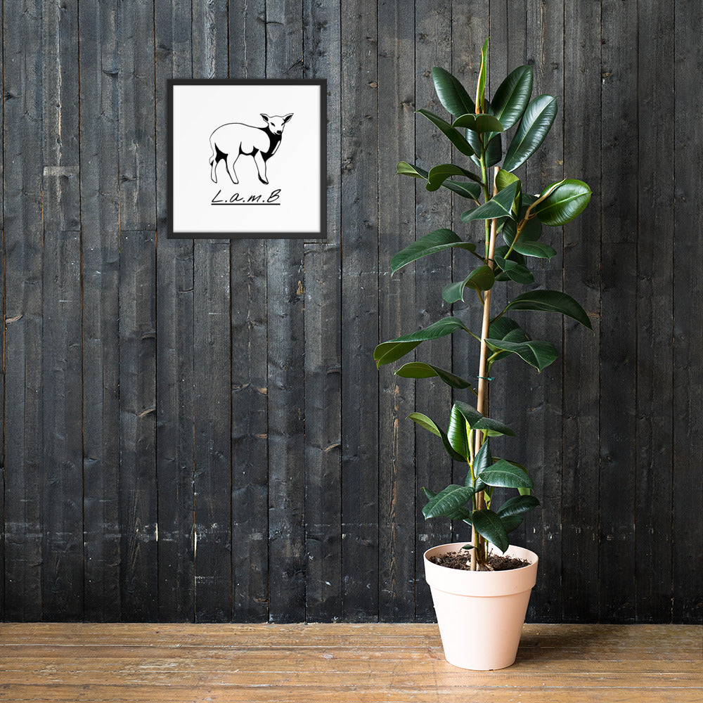 Lamb Framed Photo Paper Poster - Lamb Fashion Store