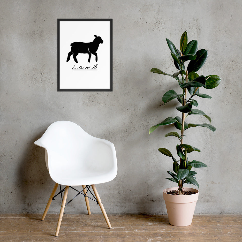 Lamb Framed Photo Paper Poster - Lamb Fashion Store