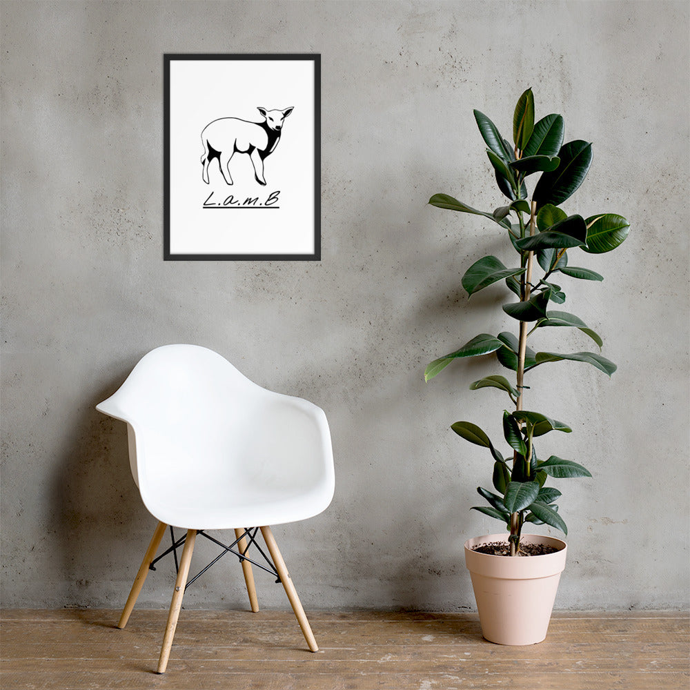 Lamb Framed Photo Paper Poster - Lamb Fashion Store