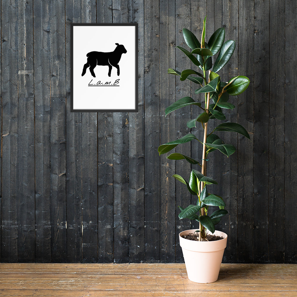 Lamb Framed Photo Paper Poster - Lamb Fashion Store