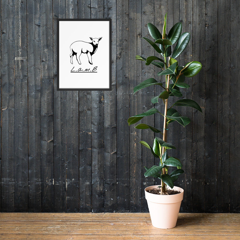 Lamb Framed Photo Paper Poster - Lamb Fashion Store