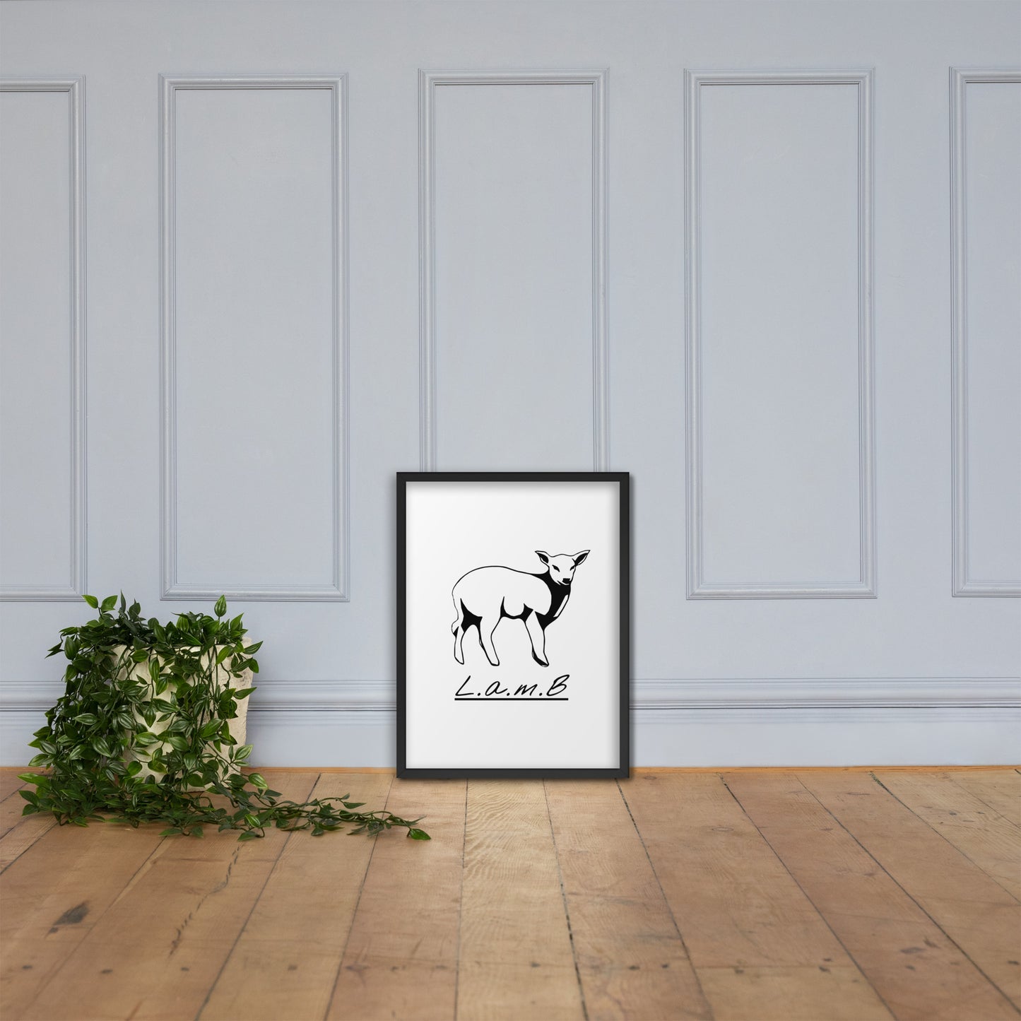 Lamb Framed Photo Paper Poster - Lamb Fashion Store