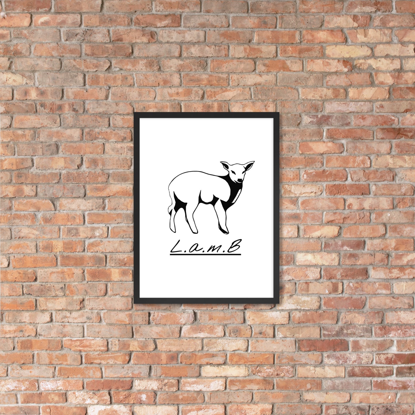 Lamb Framed Photo Paper Poster - Lamb Fashion Store