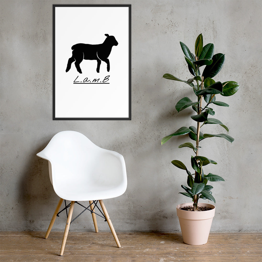 Lamb Framed Photo Paper Poster - Lamb Fashion Store