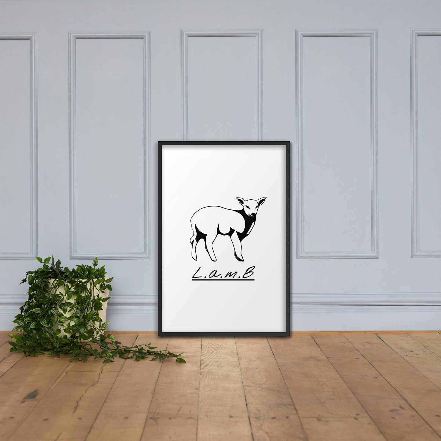 Lamb Framed Photo Paper Poster - Lamb Fashion Store