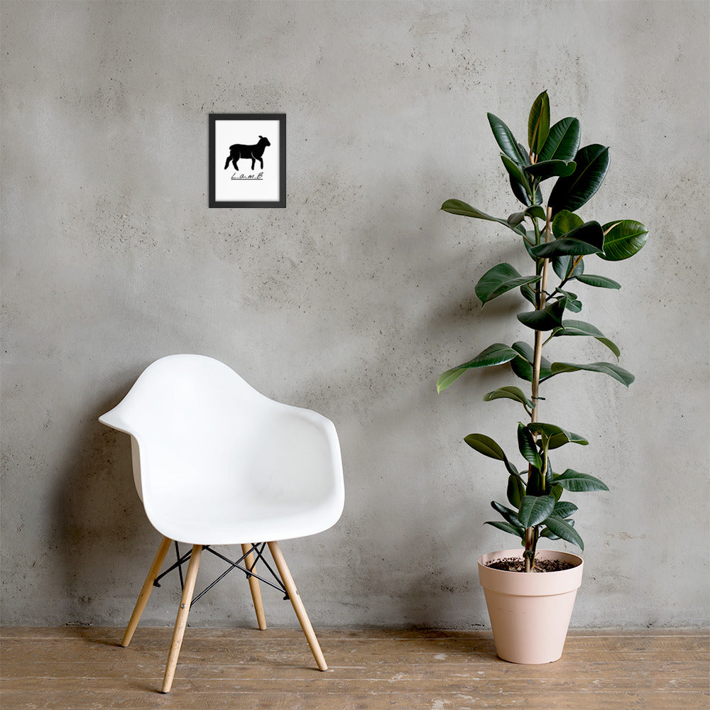 Lamb Framed Photo Paper Poster - Lamb Fashion Store