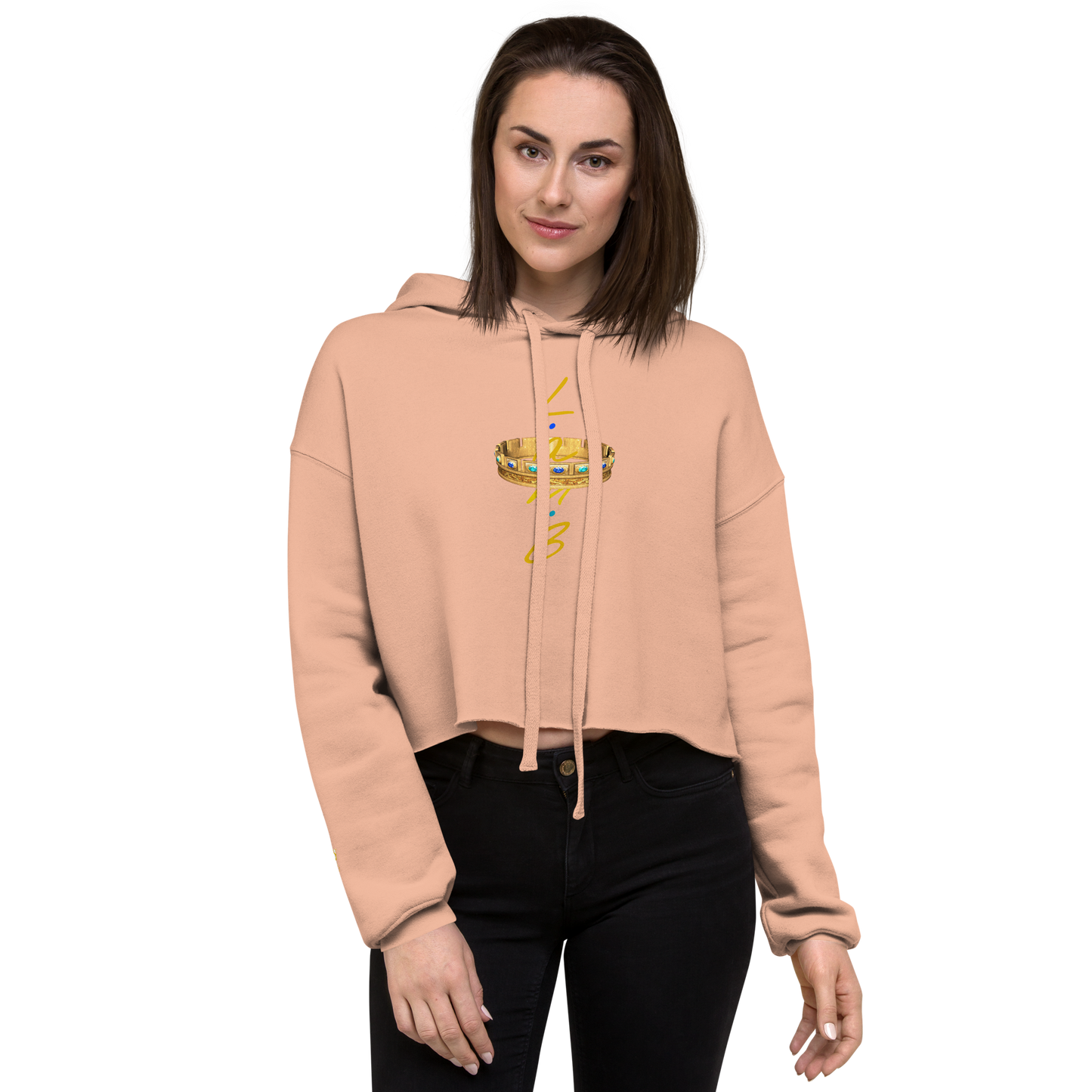Women's Lamb Gold/Thorn Crown Crop Hoodie - Lamb Fashion Store