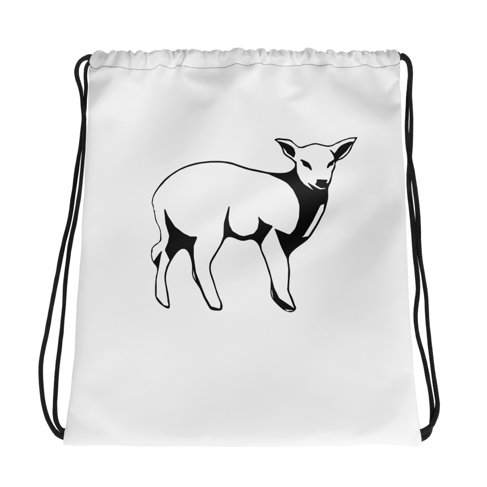 Women's Lamb Drawstring Bag - Lamb Fashion Store