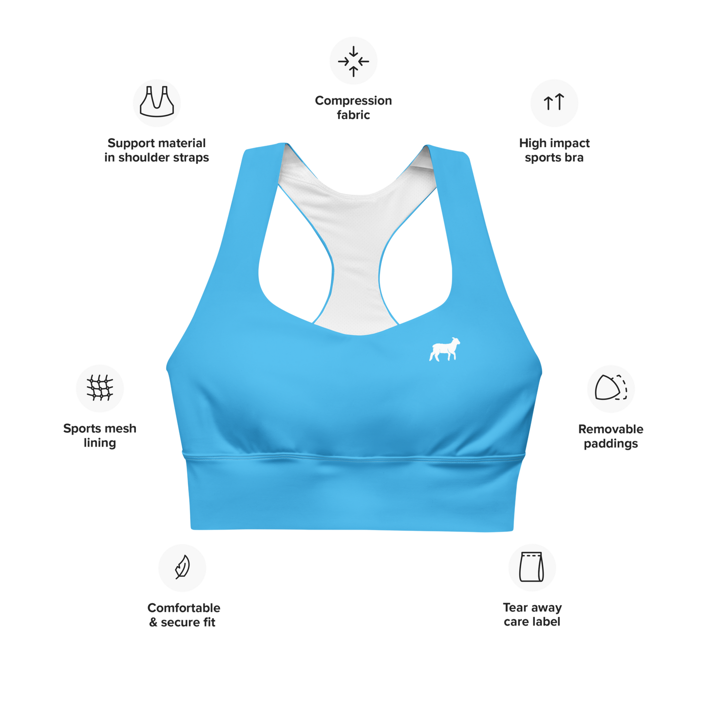 Women's Lamb Longline Sports Bra