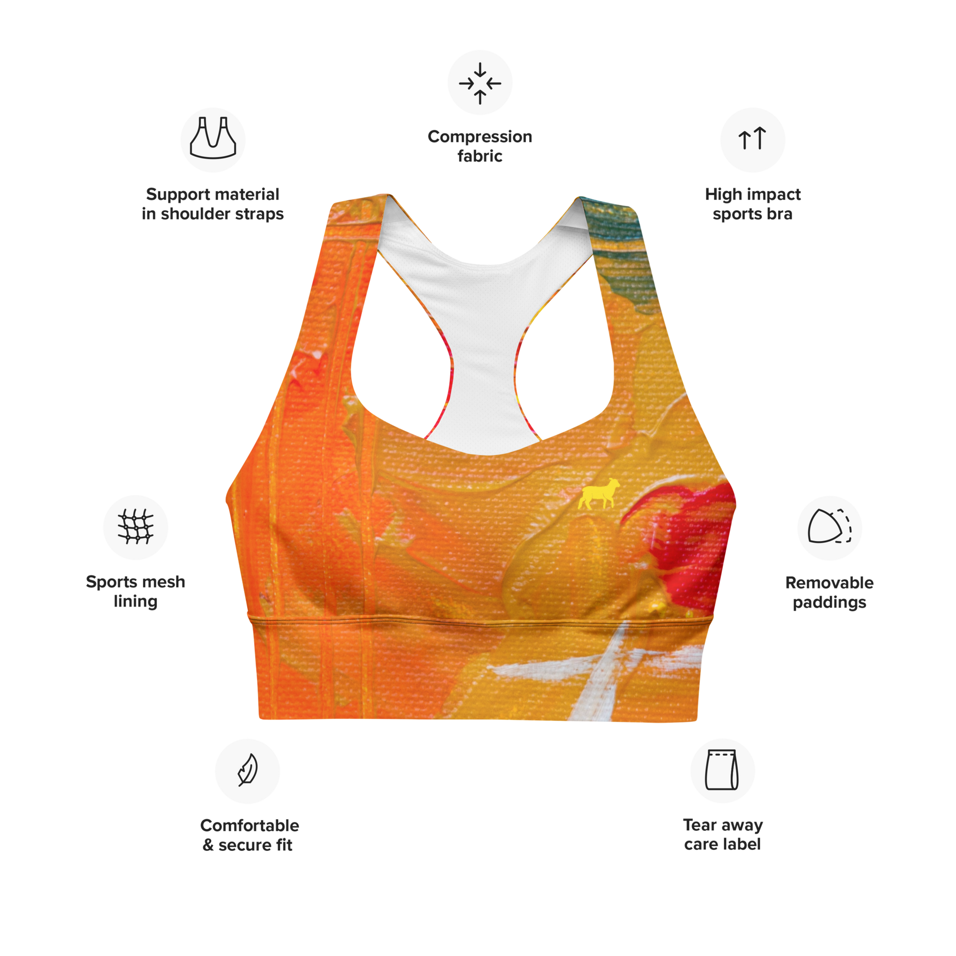 Women's Lamb Longline Sports Bra - Lamb Fashion Store