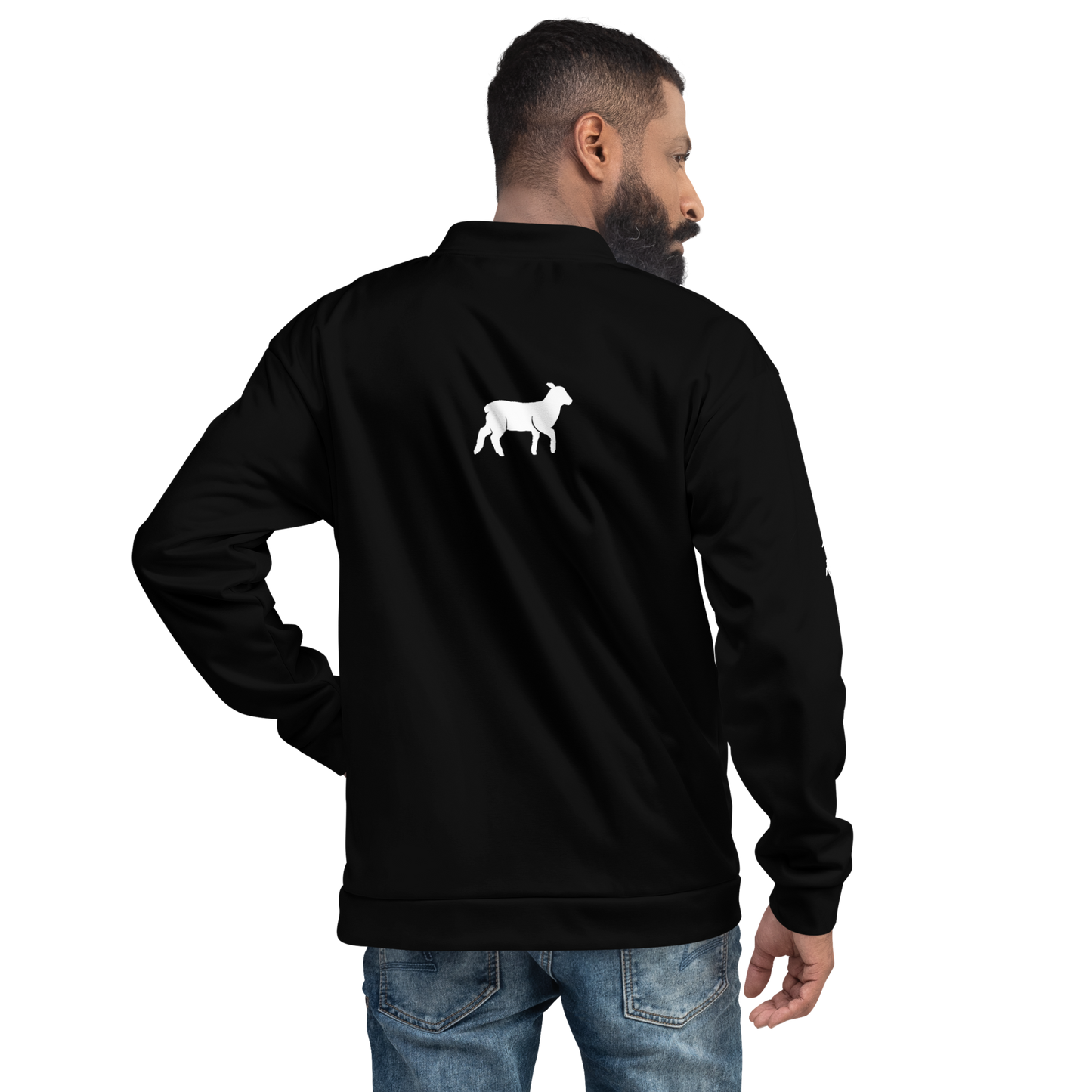 Unisex Lamb Bomber Jacket - Lamb Fashion Store