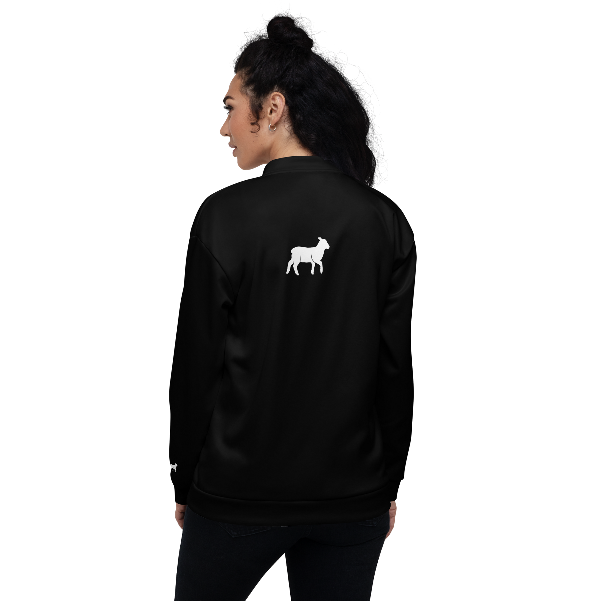 Unisex Lamb Bomber Jacket - Lamb Fashion Store