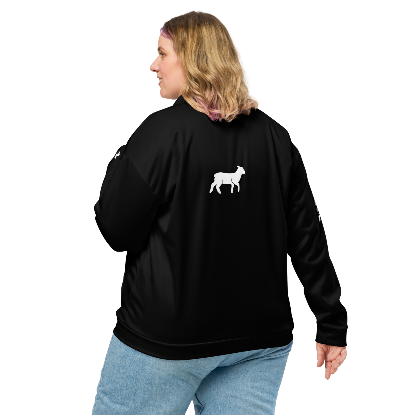 Unisex Lamb Bomber Jacket - Lamb Fashion Store