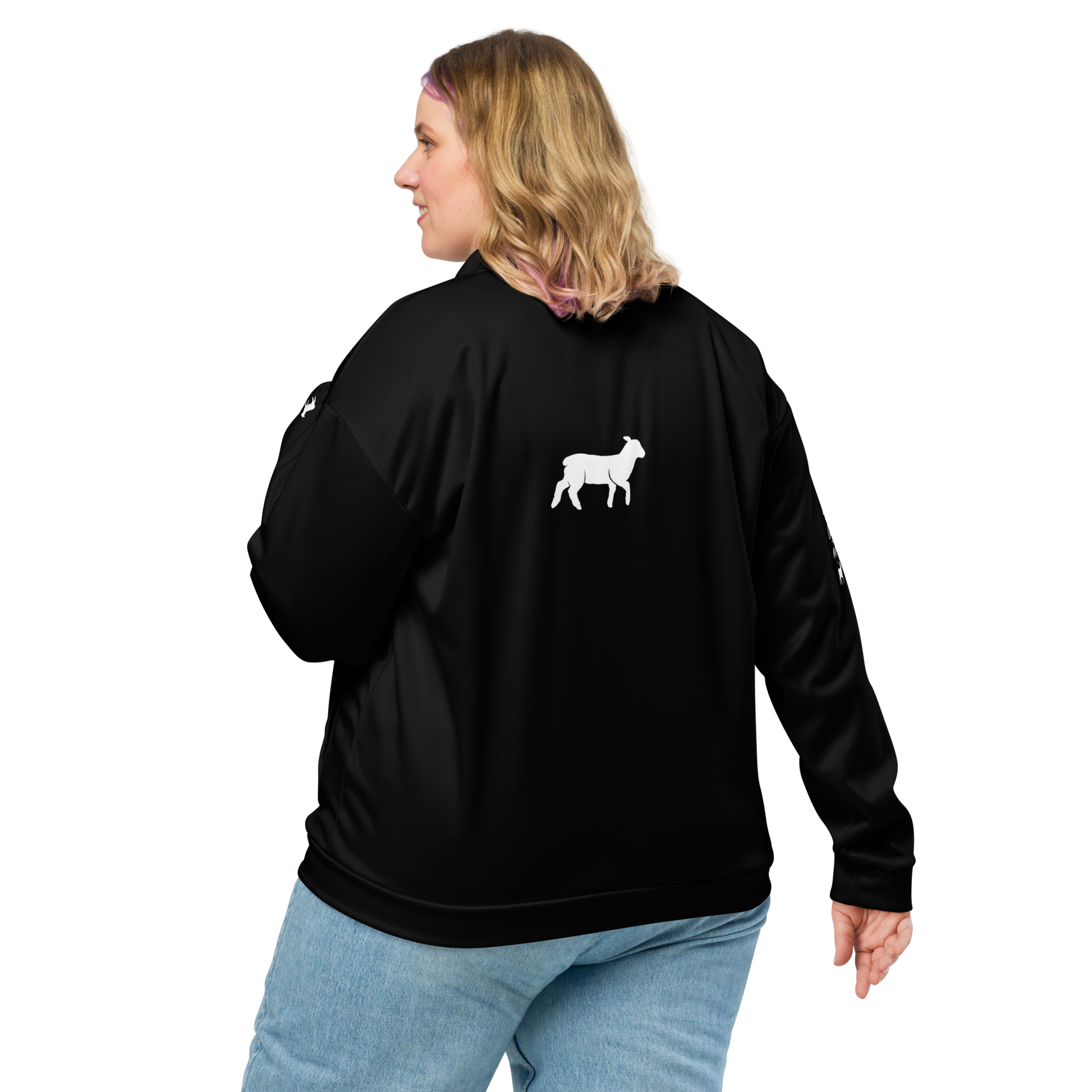 Unisex Lamb Bomber Jacket - Lamb Fashion Store