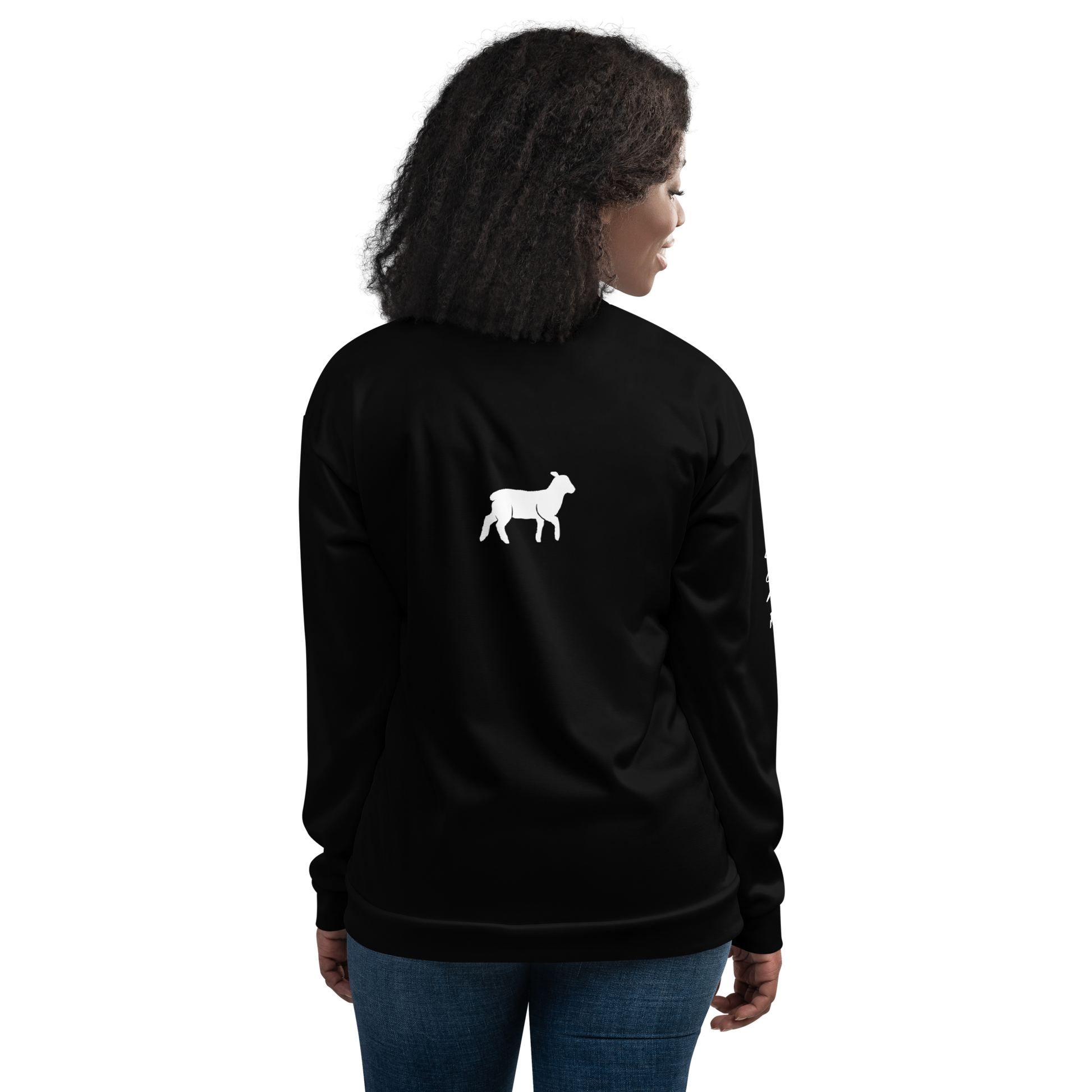 Unisex Lamb Bomber Jacket - Lamb Fashion Store