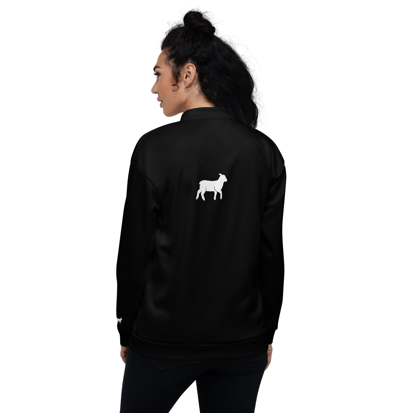 Unisex Lamb Bomber Jacket - Lamb Fashion Store