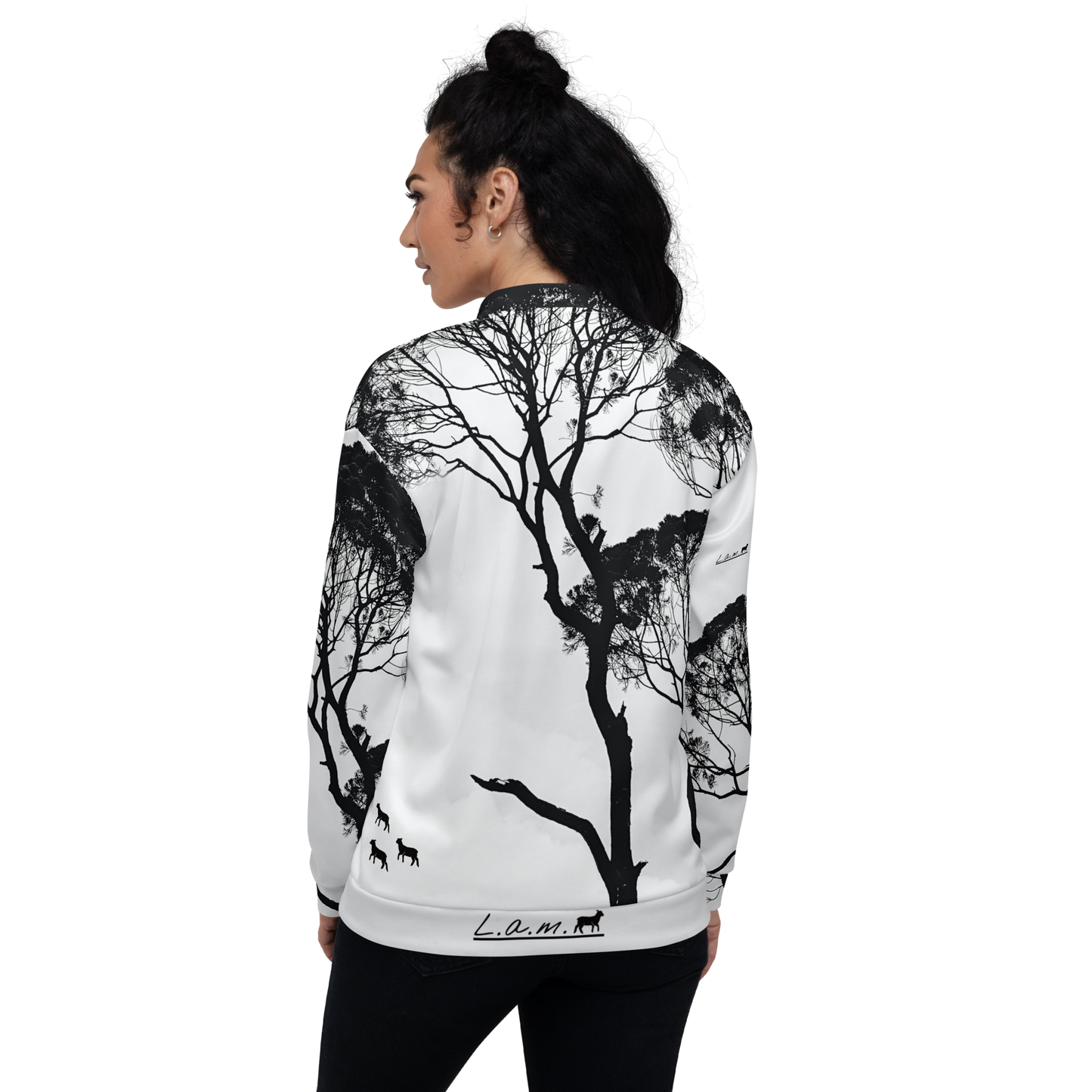 Unisex Lamb Bomber Jacket - Lamb Fashion Store