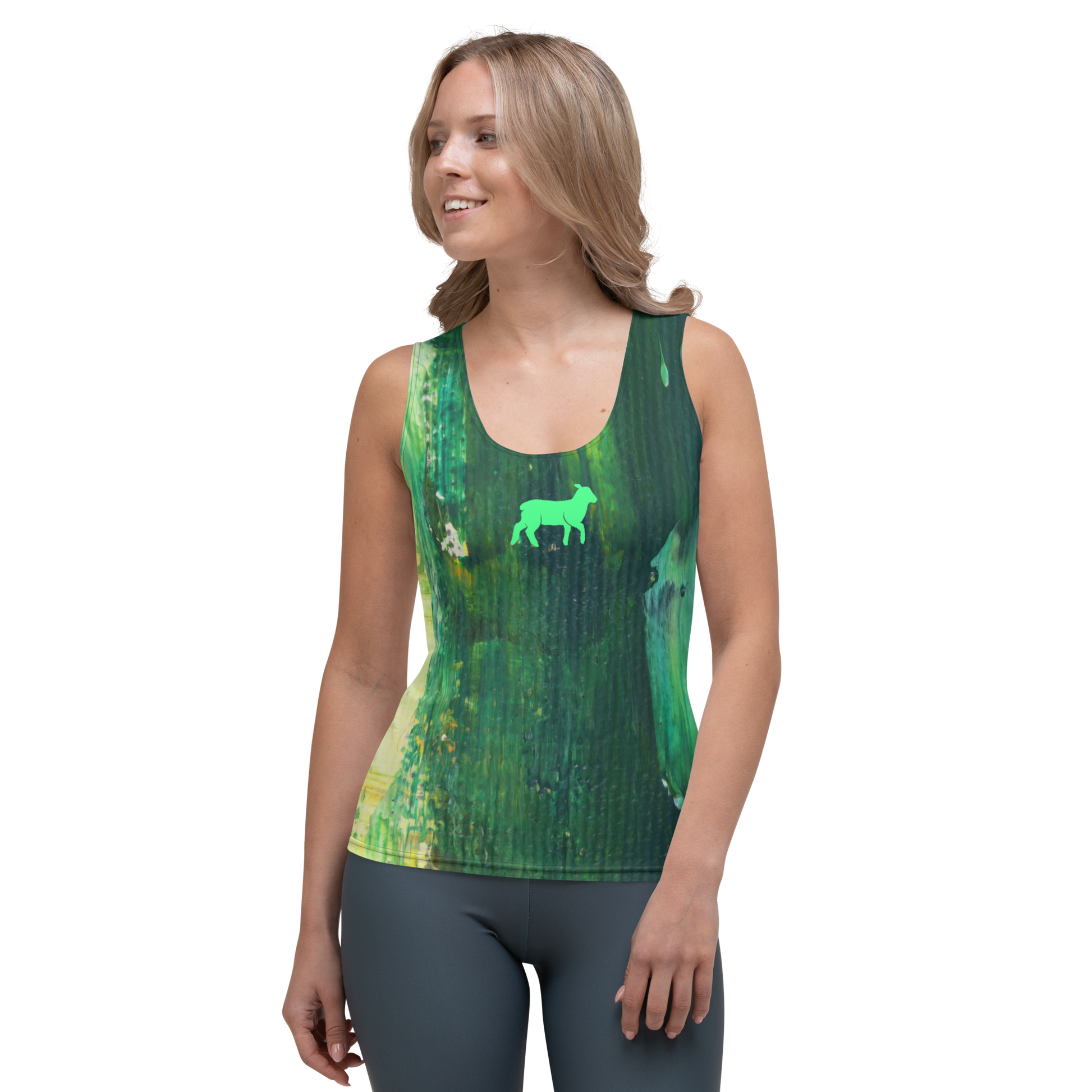 Women's Lamb Sublimation Cut & Sew Tank Top - Lamb Fashion Store