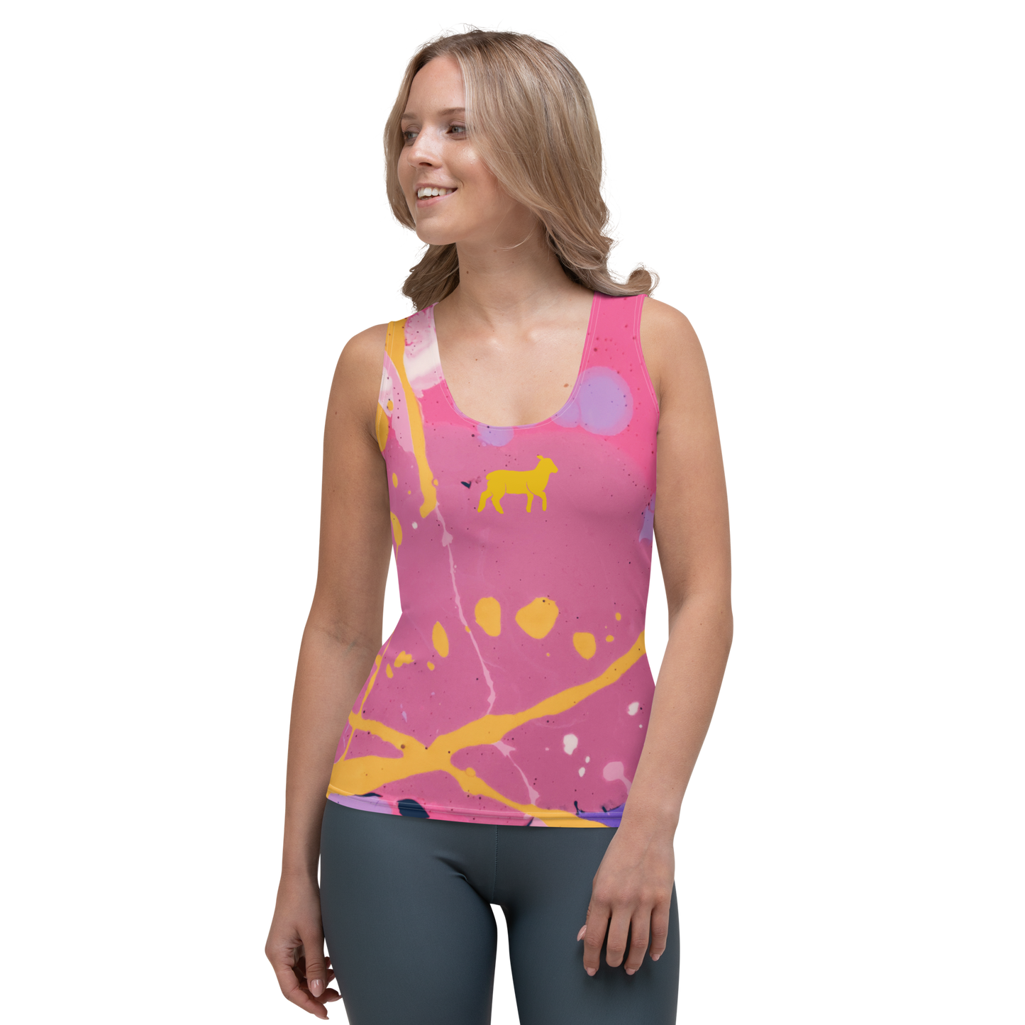 Women's Lamb Sublimation Cut & Sew Tank Top - Lamb Fashion Store