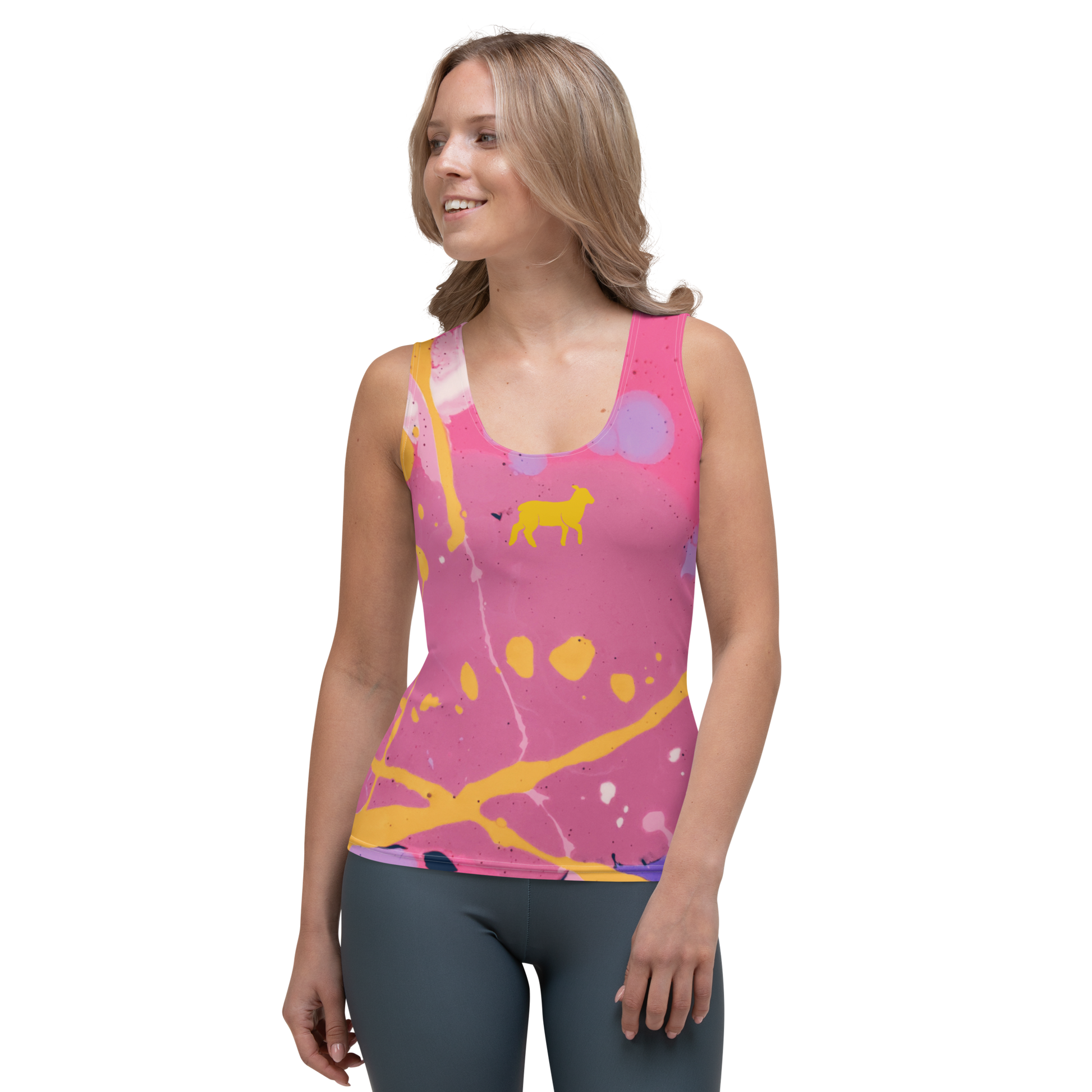 Women's Lamb Sublimation Cut & Sew Tank Top - Lamb Fashion Store