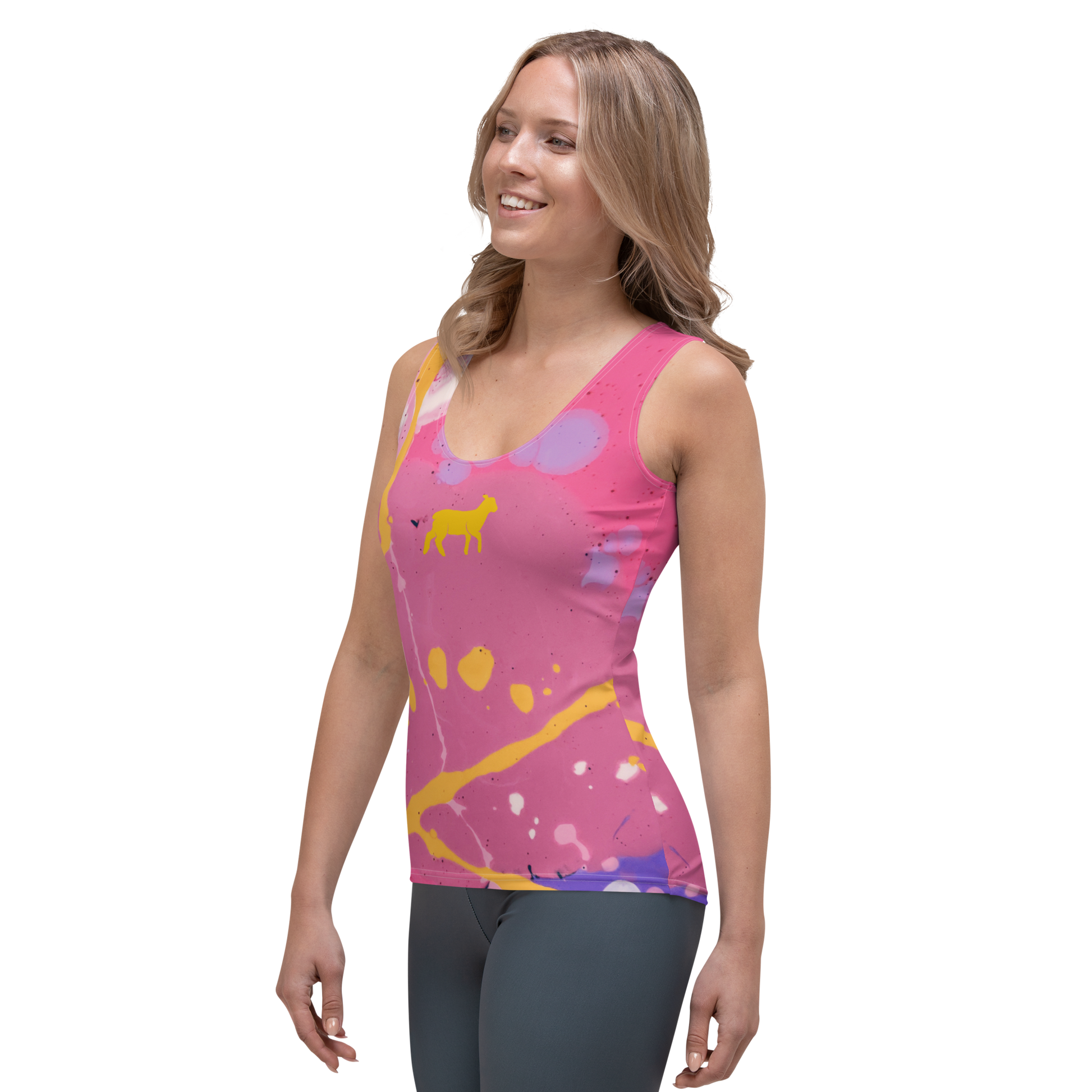 Women's Lamb Sublimation Cut & Sew Tank Top - Lamb Fashion Store