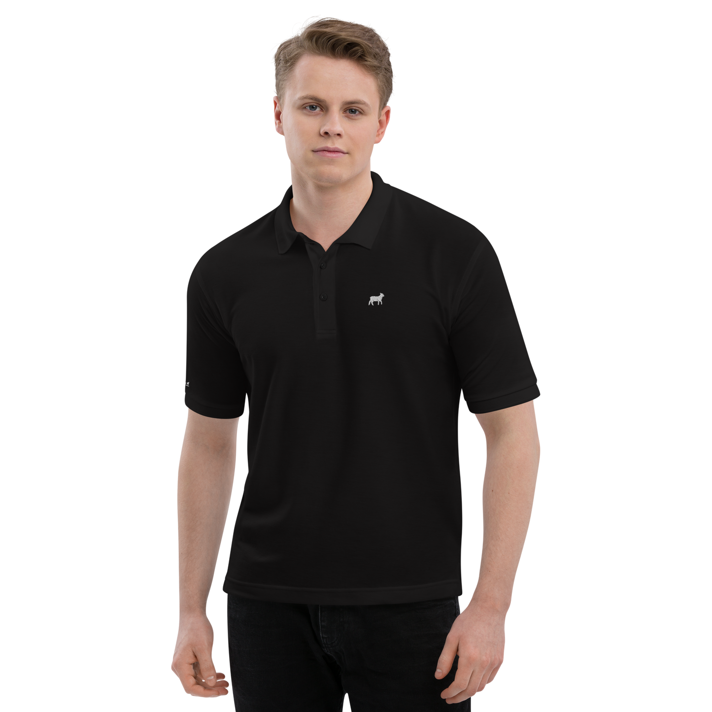 Polo Agneau Premium Homme (LOGO BLANC TOUTES COULEURS)