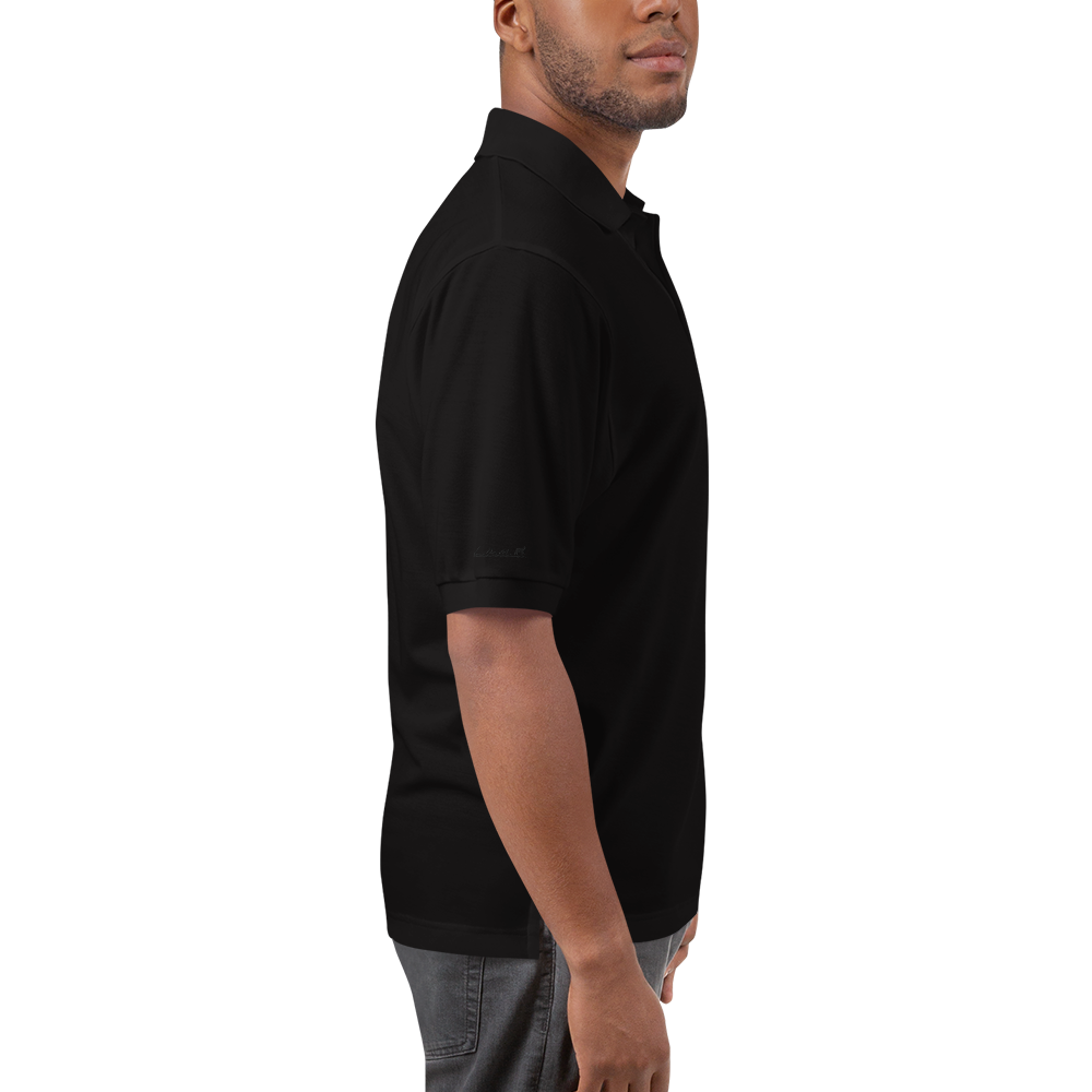 Men's Lamb Premium Polo (Black Logo)