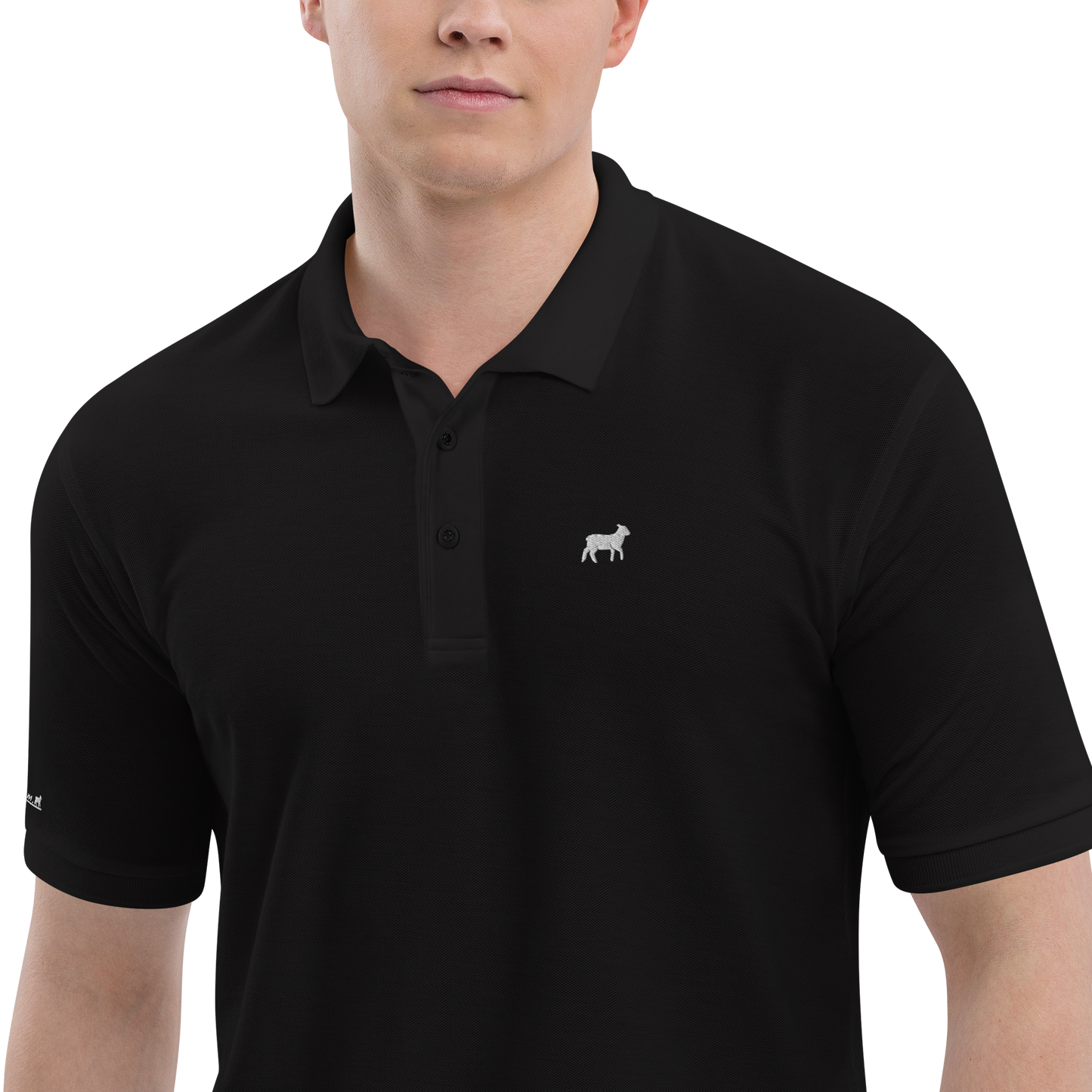 Men's Lamb Premium Polo (ALL COLORS WHITE LOGO)