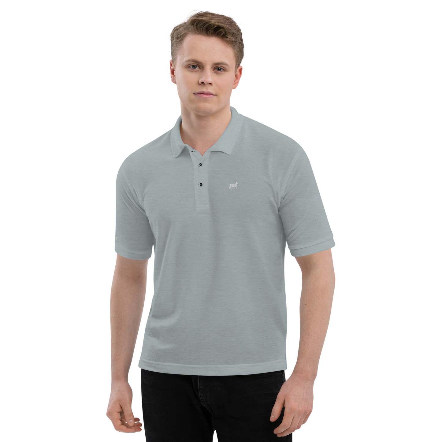 Men's Lamb Premium Polo (ALL COLORS WHITE LOGO)