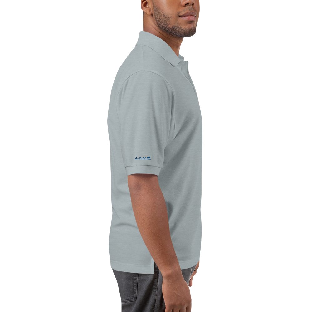 Men's Lamb Premium Polo (ROYAL BLUE LOGO)