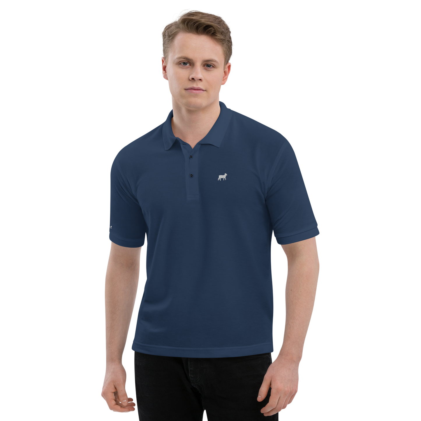 Polo Agneau Premium Homme (LOGO BLANC TOUTES COULEURS)