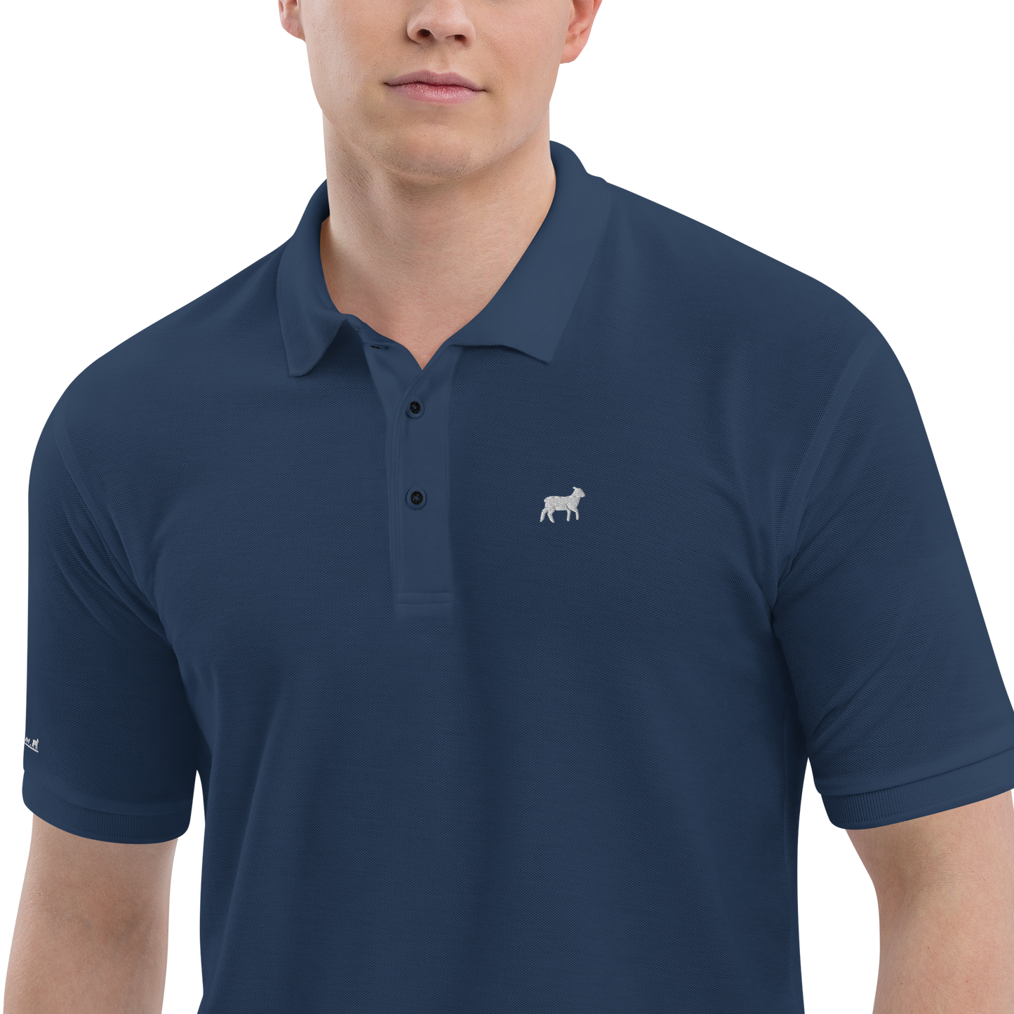 Men's Lamb Premium Polo (ALL COLORS WHITE LOGO)