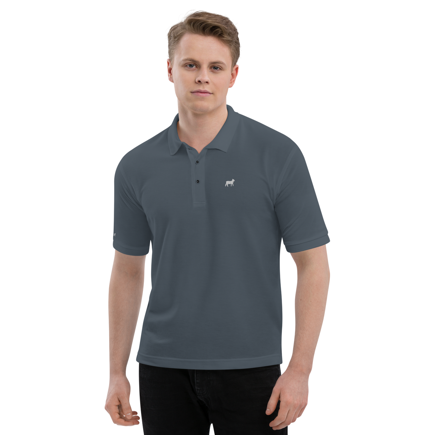 Men's Lamb Premium Polo (ALL COLORS WHITE LOGO)