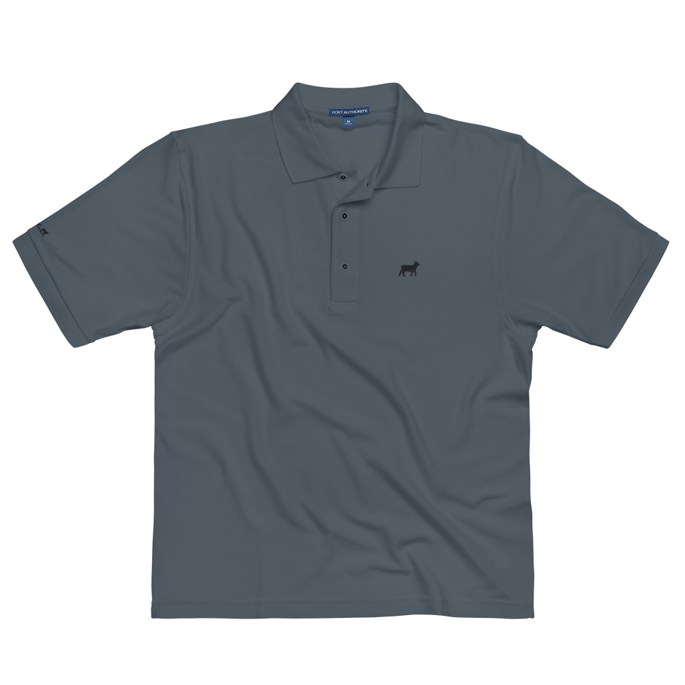 Men's Lamb Premium Polo (Black Logo)