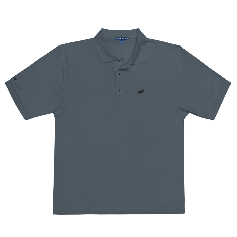 Men's Lamb Premium Polo (Black Logo)