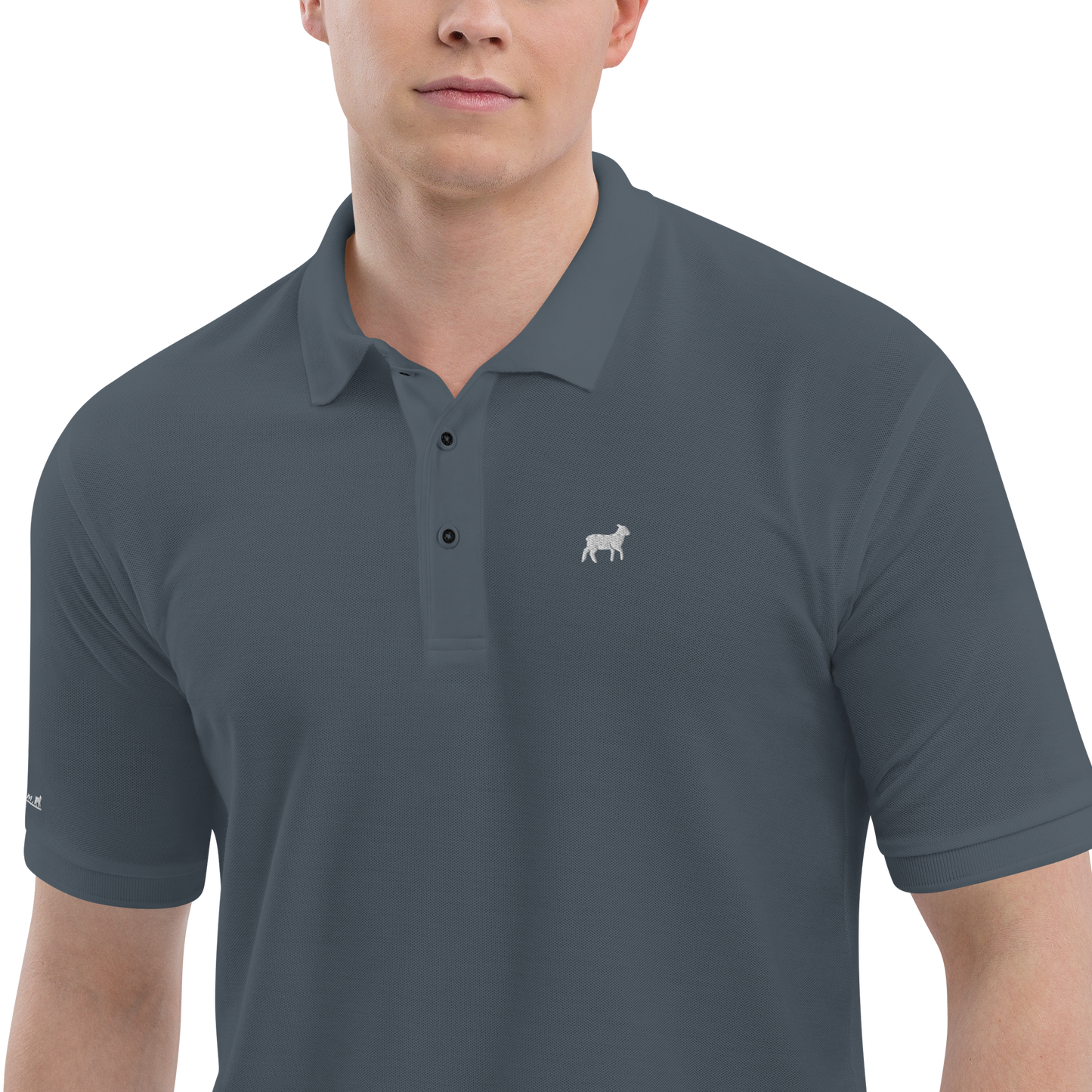 Men's Lamb Premium Polo (ALL COLORS WHITE LOGO)