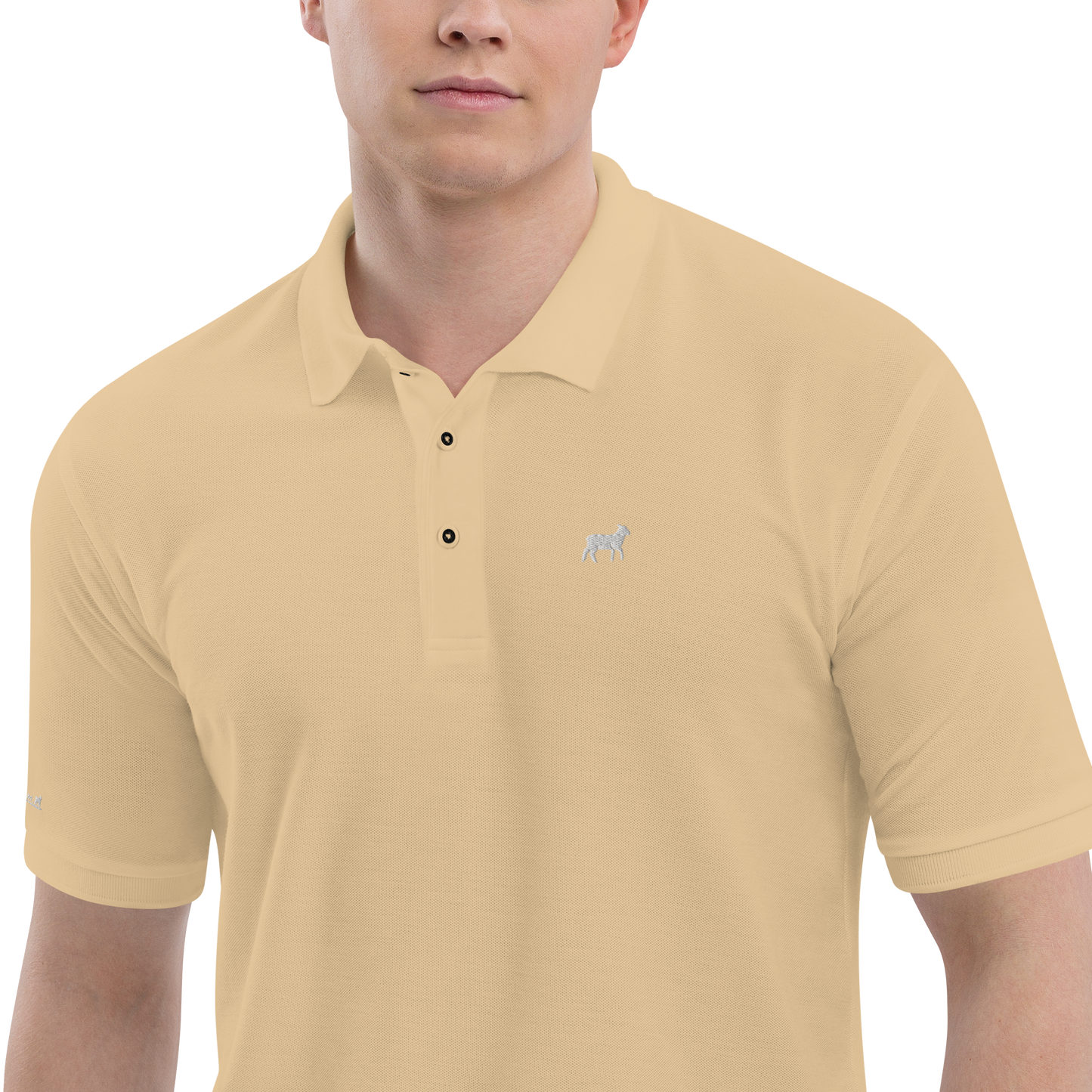 Men's Lamb Premium Polo (ALL COLORS WHITE LOGO)