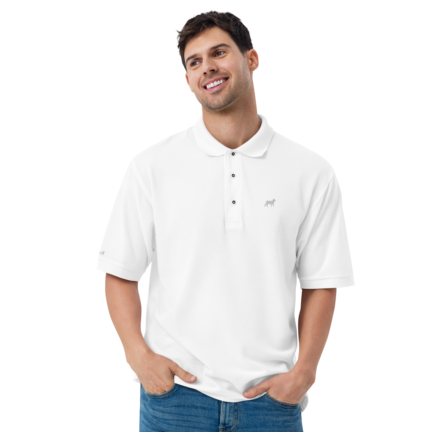 Men's Lamb Premium Polo (ALL COLORS WHITE LOGO)