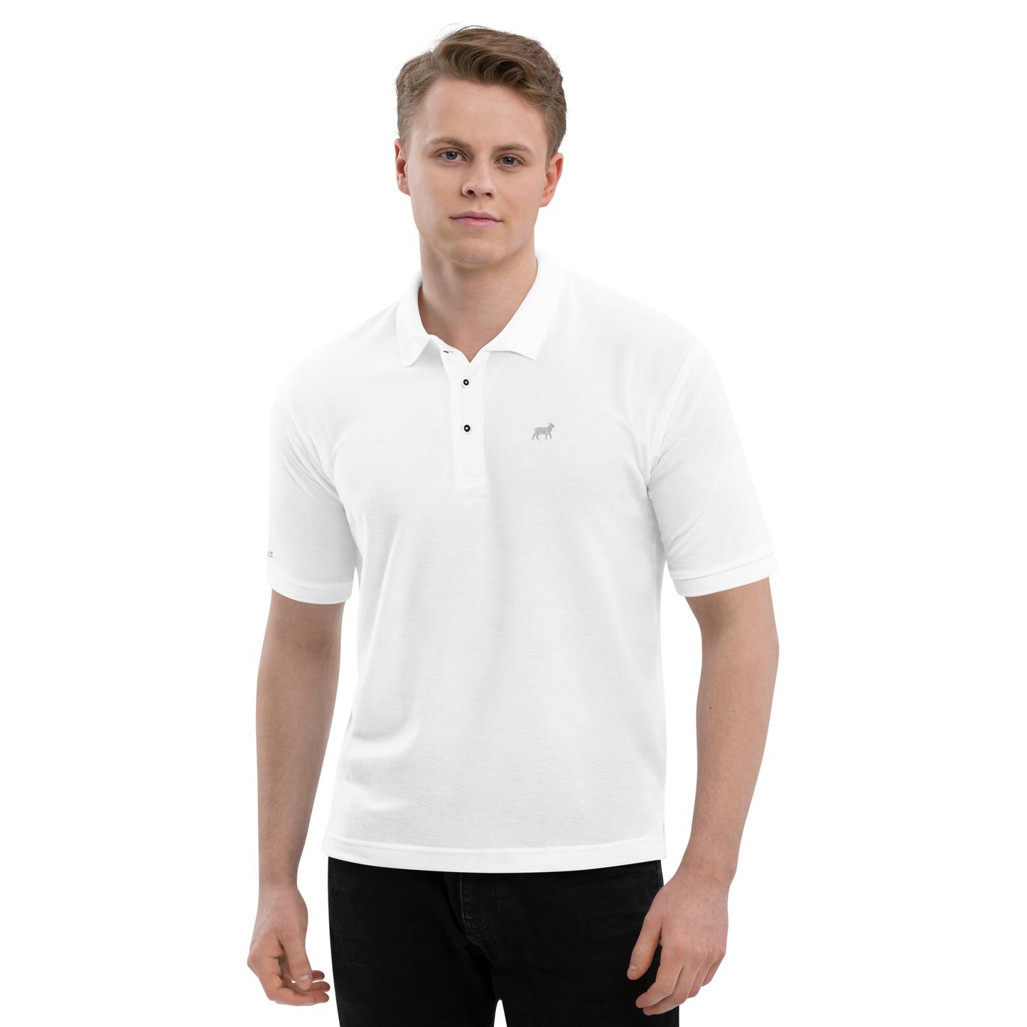 Men's Lamb Premium Polo (ALL COLORS WHITE LOGO)