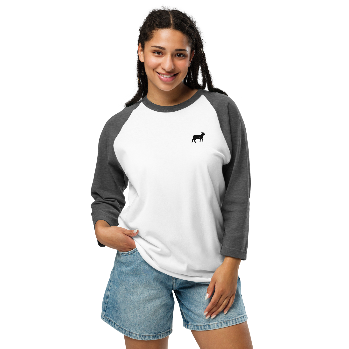 Women's Lamb 3/4 Sleeve Raglan Shirt (ALL COLORS) - Lamb Fashion Store